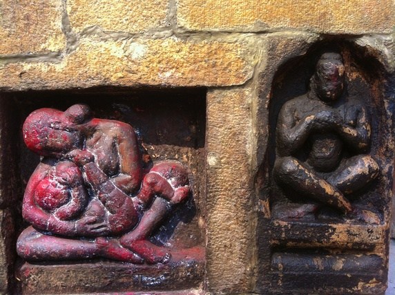 Sculpture of Mother and Child on the walls of the Kamakhya Temple